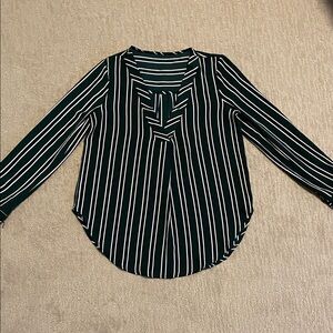 Elegant Striped Women's Blouse